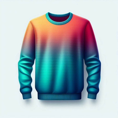 Colorful sweater isolated on white background. 3d render illustration.のイラスト素材