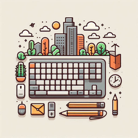 Modern flat design illustration concepts for web and mobile development and social media.のイラスト素材