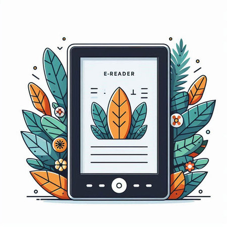 Smartphone with tropical leaves and flowers. Vector illustration in flat style.のイラスト素材