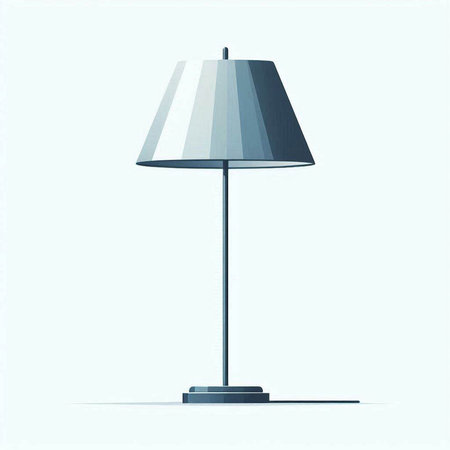 Lamp stand isolated on white background. 3d render illustration.のイラスト素材