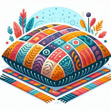 Colorful easter egg with ornate pattern. Vector illustration.のイラスト素材