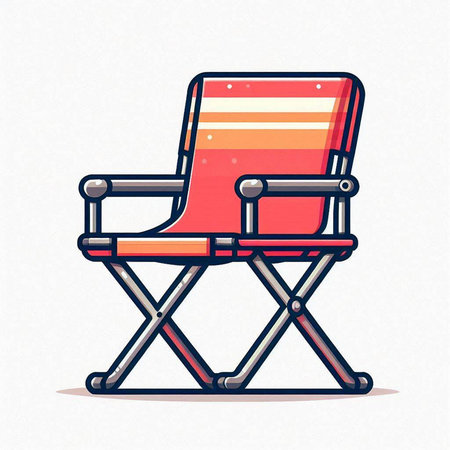 Illustration of a cinema chair on a white background. Vector illustration.のイラスト素材