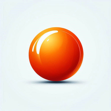 abstract glossy sphere on white background, vector illustration eps10のイラスト素材