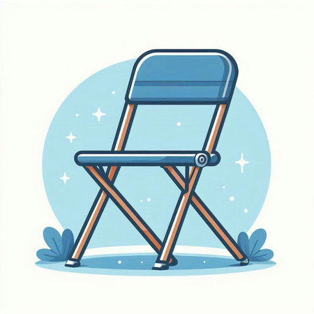 Illustration of a director's chair. Vector illustration in cartoon style.のイラスト素材