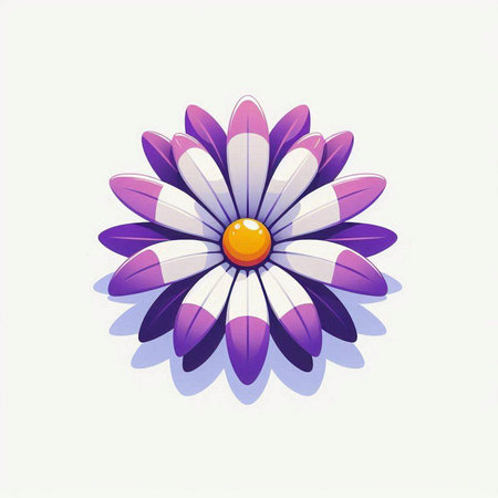 Beautiful flower isolated on white background. Vector illustration. Eps 10.のイラスト素材