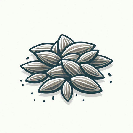 Sunflower seeds icon, vector illustration, eps10, no transparencyのイラスト素材