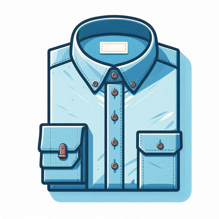 Stylish men's shirt on a white background. Vector illustration.のイラスト素材