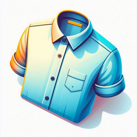 Men's shirt on a white background. Vector illustration. Eps 10.のイラスト素材