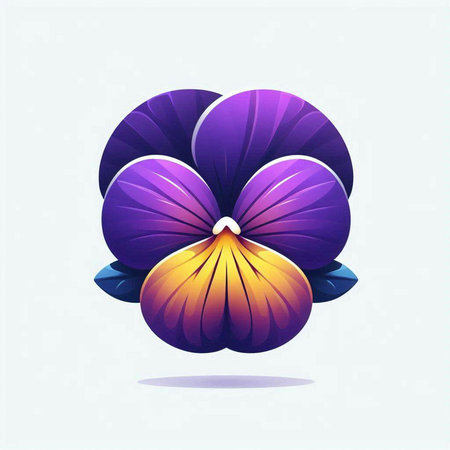 Colorful pansy flower icon. Vector illustration. EPS 10.のイラスト素材