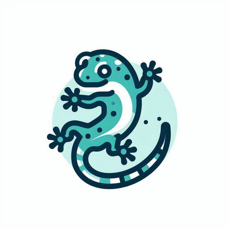Lizard icon. Vector illustration of a lizard isolated on a white background.のイラスト素材