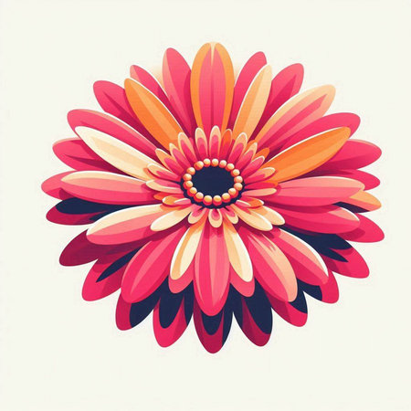 Gerbera flower on white background. Vector illustration for your designのイラスト素材