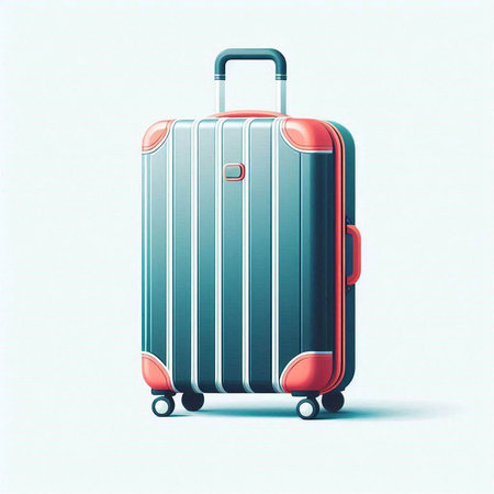 Suitcase vector illustration. Suitcase isolated on white background.のイラスト素材