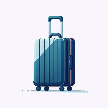 Suitcase. Vector illustration of a suitcase on a white background.のイラスト素材