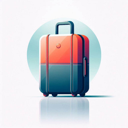 Suitcase icon on white background. Vector illustration. Eps 10.のイラスト素材