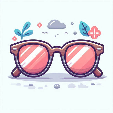 Sunglasses. Sunglasses in cartoon style. Vector illustration.のイラスト素材