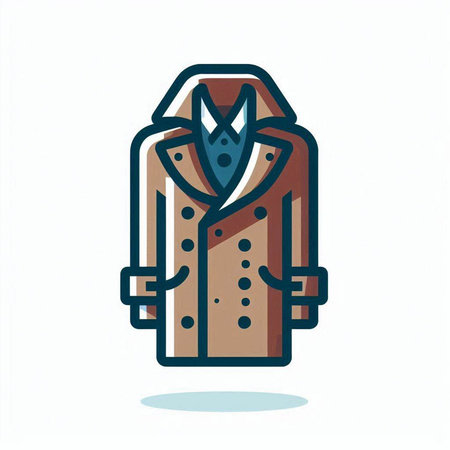 Mens coat icon. Cartoon illustration of mens coat icon for web designのイラスト素材