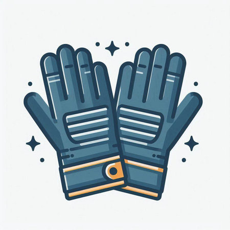 Pair of gloves. Vector illustration in doodle style.のイラスト素材