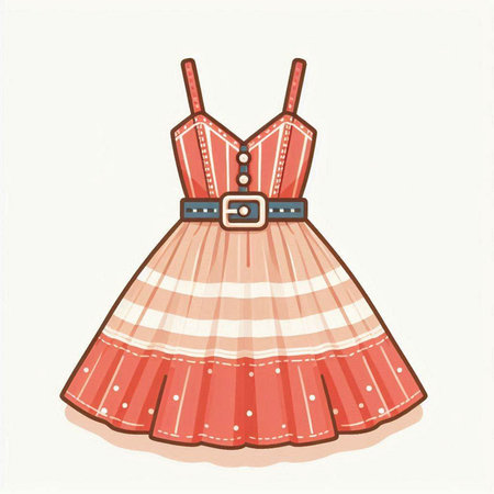 Illustration of a woman's dirndl. Vector illustration.のイラスト素材