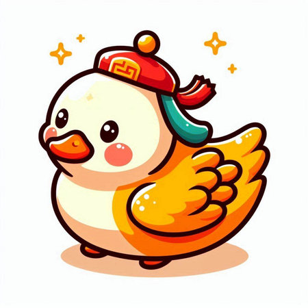 Cute cartoon snowman with hat and scarf. Vector illustration.のイラスト素材