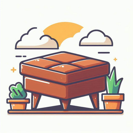 Furniture icon. Furniture in flat style. Vector illustrationのイラスト素材
