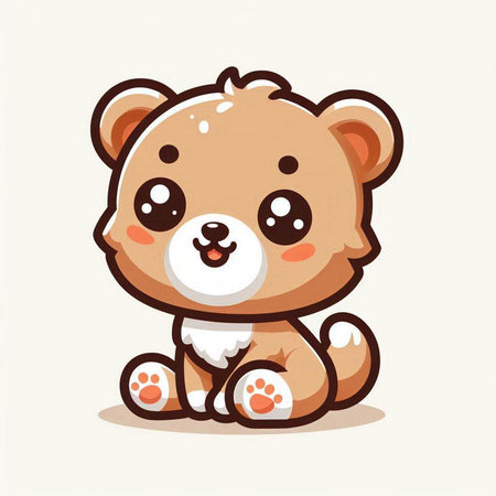 Cute teddy bear. Vector illustration of a cartoon character.のイラスト素材