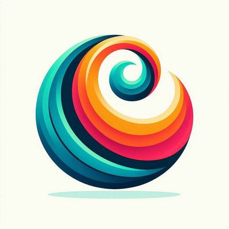 abstract colorful spiral design element, vector illustration eps10 graphicのイラスト素材