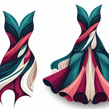 Wedding dress. Fashion design. Vector illustration eps10のイラスト素材