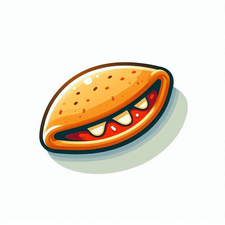 Illustration of a cookie on a white background. Vector illustration.のイラスト素材