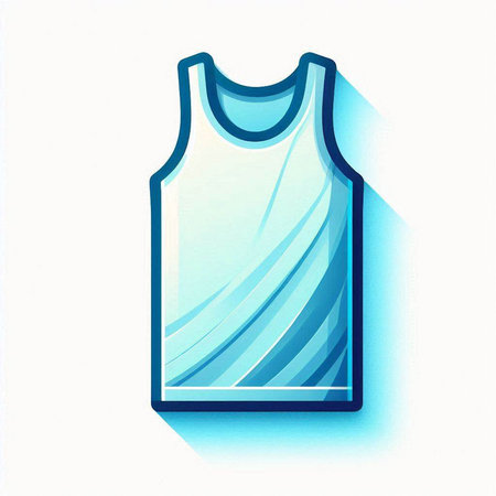 Illustration of a sleeveless t-shirt on a white backgroundのイラスト素材