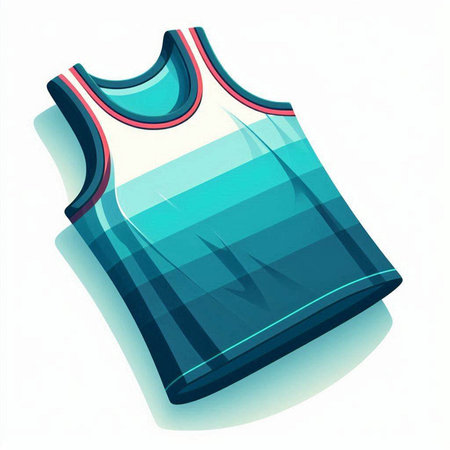 Basketball shirt on a white background. 3d render illustration.のイラスト素材