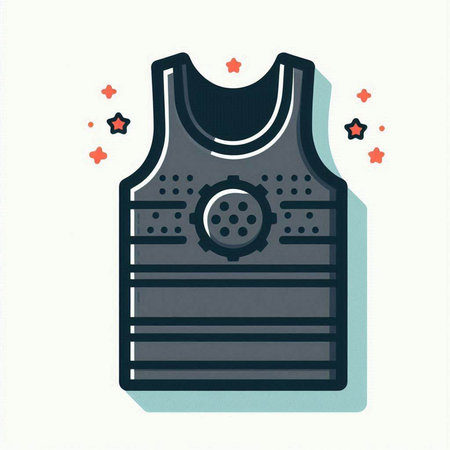 Illustration of a t-shirt with a pattern on a white backgroundのイラスト素材