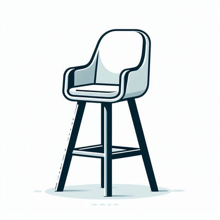 Modern chair on a white background. Vector illustration. Eps 10.のイラスト素材