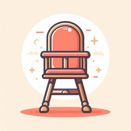 Illustration of a chair. Vector illustration in a flat style.のイラスト素材