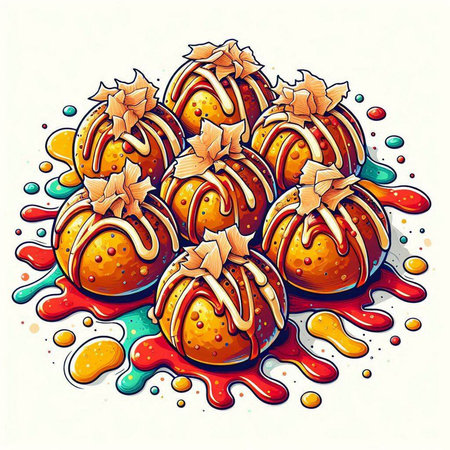 Strawberries with chocolate glaze on white background. Vector illustration.のイラスト素材