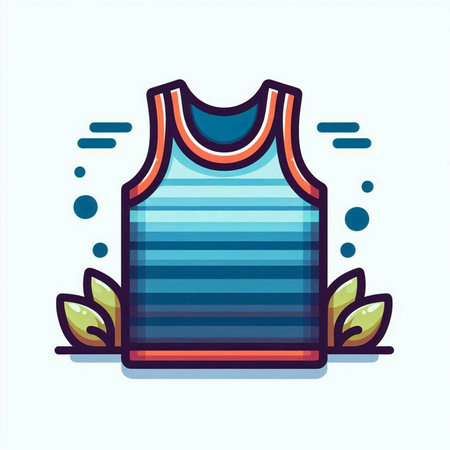 Sportswear icon. Vector illustration in trendy flat line style.のイラスト素材