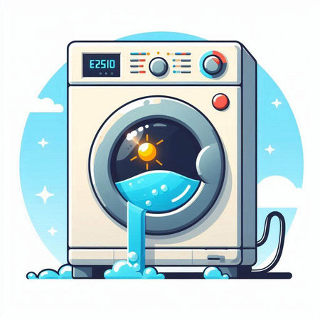 Washing machine. Vector illustration in cartoon style on white background.のイラスト素材