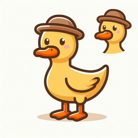 Duck family. Cute cartoon character for your design. Vector illustrationのイラスト素材