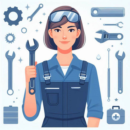 Vector illustration of a yellow dump truck isolated on a white background.のイラスト素材