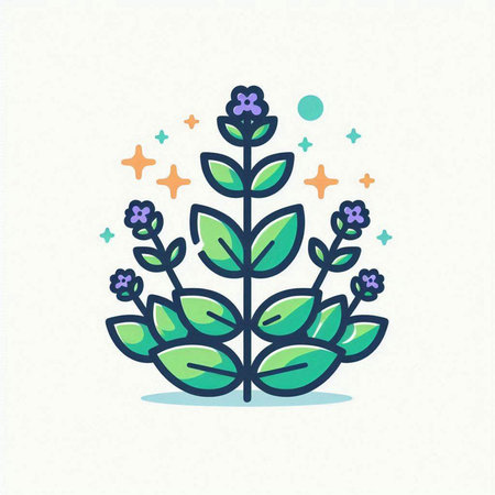 Lavender flower icon, vector illustration. Flat design style.のイラスト素材