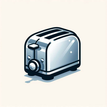 Toaster icon isolated on white background. Vector illustration. Eps 10.のイラスト素材