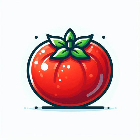 Tomato. Vector illustration. Isolated on a white background.のイラスト素材