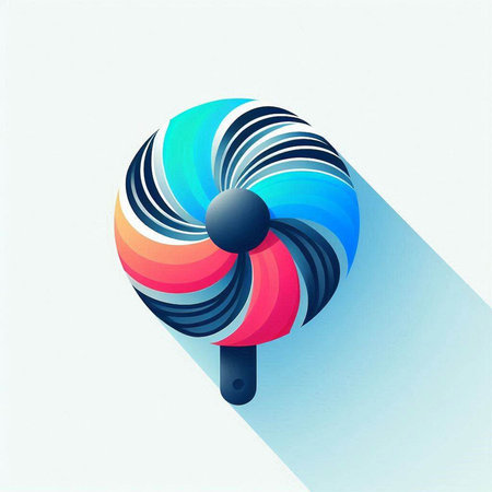 Colorful lollipop on a white background. Vector illustration.のイラスト素材