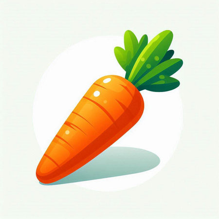 Carrot vector icon. Vegetable illustration isolated on white background.のイラスト素材