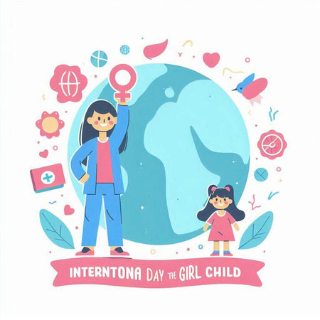 International Day of the Child. Cute vector illustration in flat style.のイラスト素材