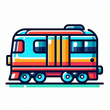 Train icon, vector illustration. Isolated on a white background.のイラスト素材