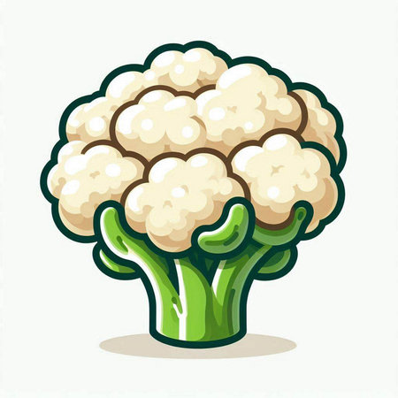 Cauliflower icon isolated on white background. Cauliflower vector illustration.のイラスト素材