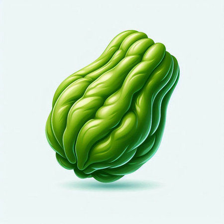 Bitter gourd on a white background. Vector illustration.のイラスト素材