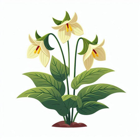 Illustration of white anthurium flowers on a white background.のイラスト素材
