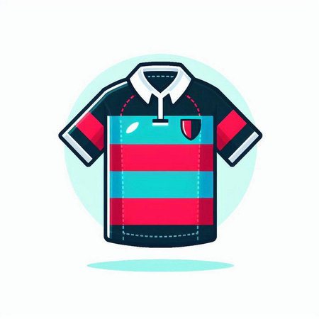 Polo t-shirt design. Vector illustration in flat style.のイラスト素材