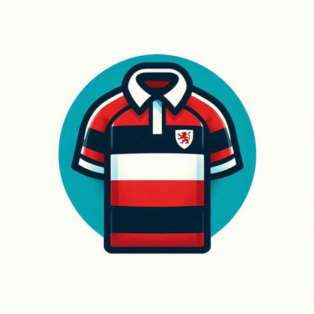 Poland polo shirt isolated on white background. Vector illustration.のイラスト素材